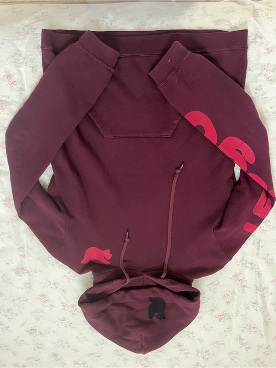freecity Sweaters - freecity Burgundy Hoodie with Red Accents